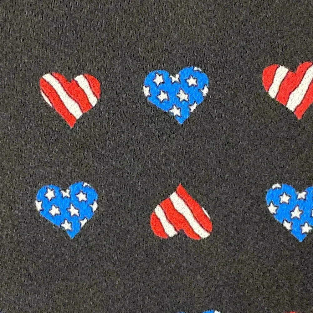 LULA ROE WO SIZE SMALL NAVY‎ PATRIOTIC HEARTS DRESS HIGH- LO HEM CLEAN - Picture 4 of 10